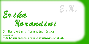 erika morandini business card